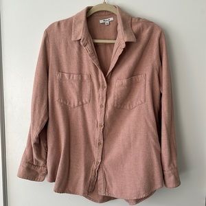 Madewell Mauve Pink Flannel Button Up Size L